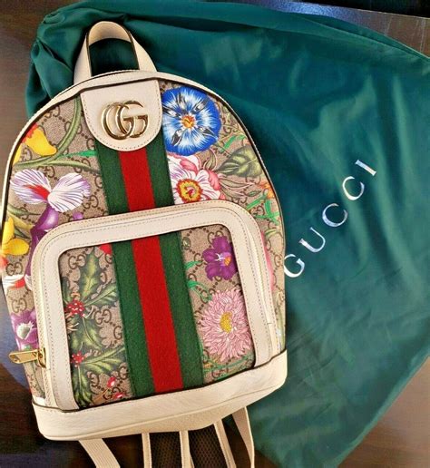 gucci backpack with flowers